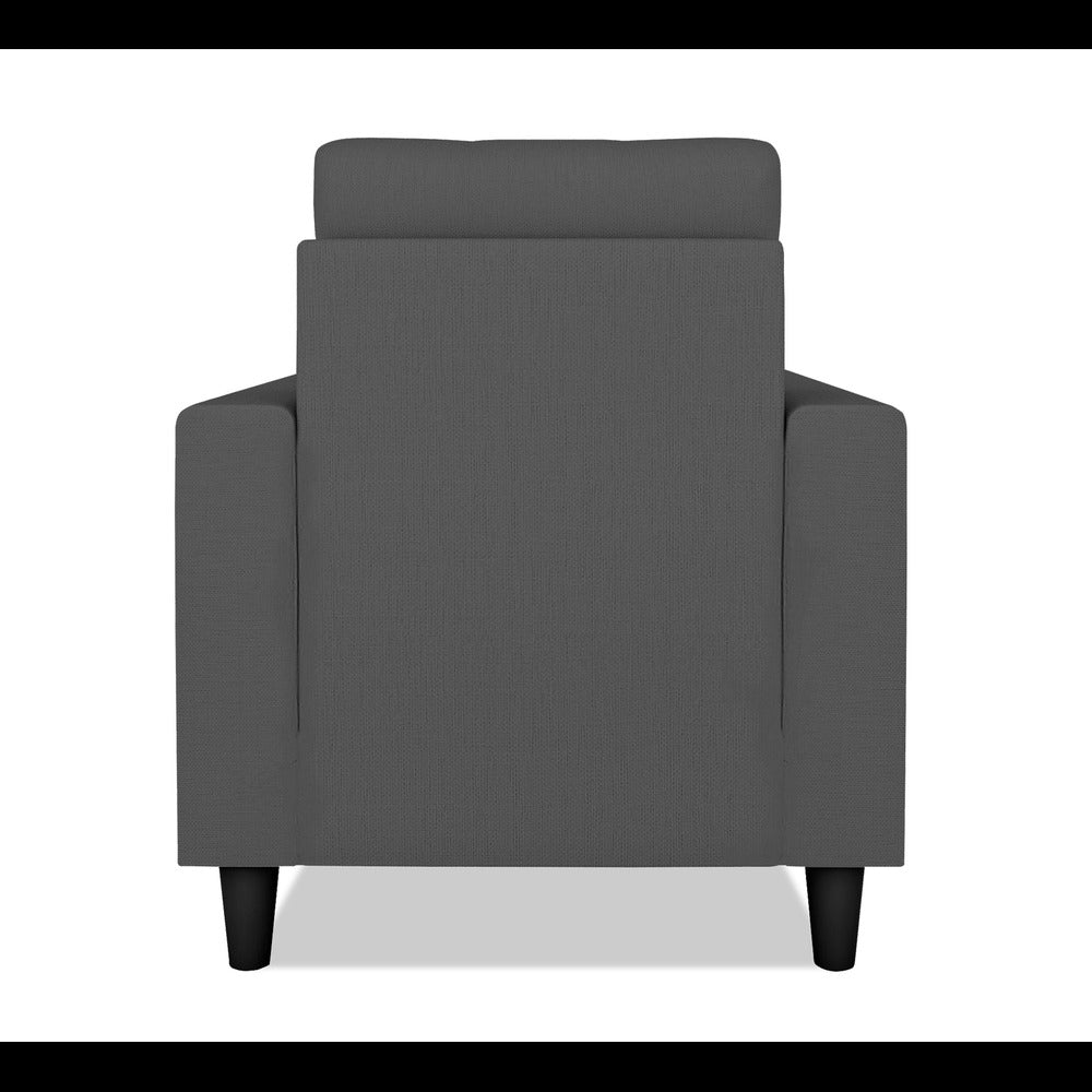 Adorn India Darcy 1 Seater Sofa (Grey) (3 Year Warranty)