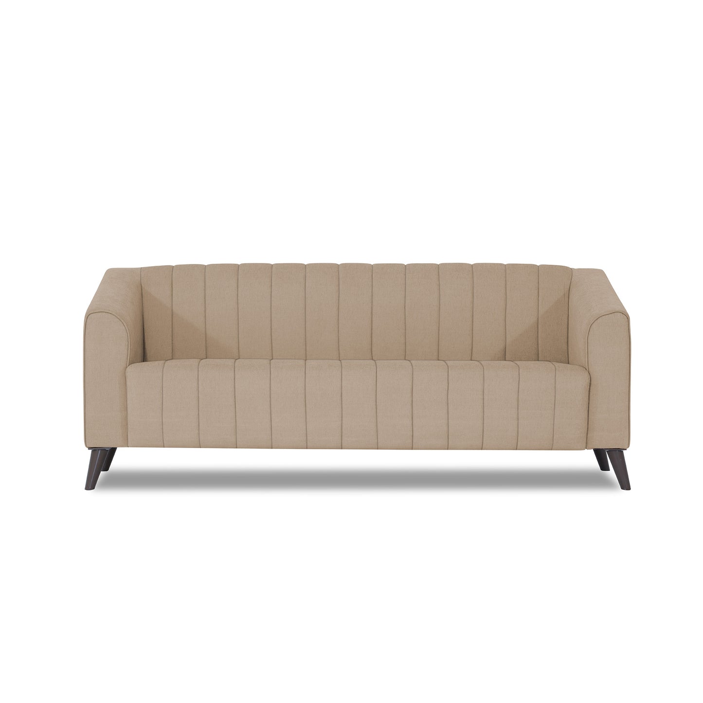 Adorn India Premium Laurel 3 Seater Sofa (Beige)