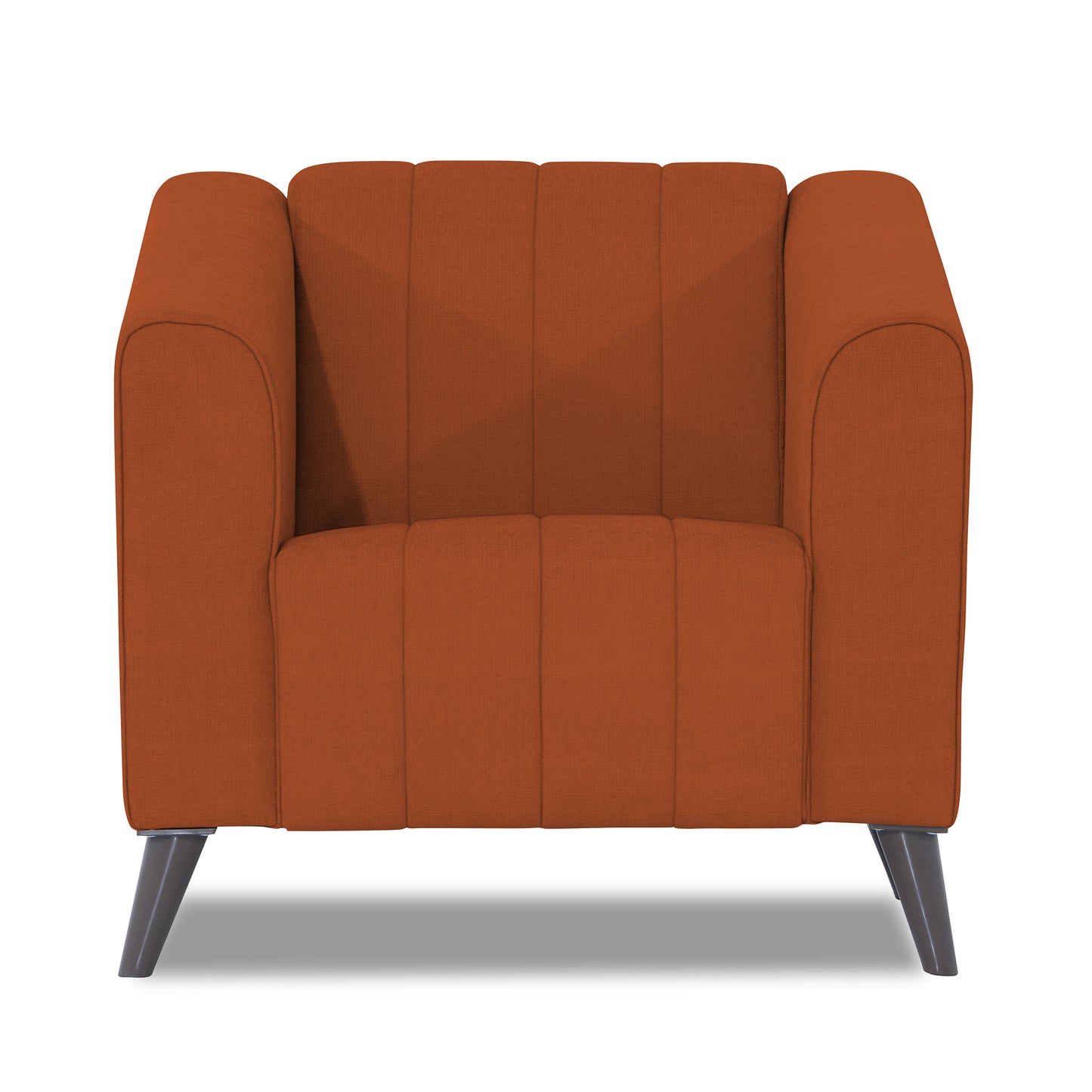 Adorn India Premium Laurel 1 Seater Sofa (Rust)