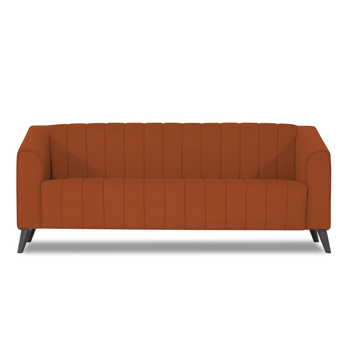 Adorn India Premium Laurel 3 Seater Sofa (Rust)