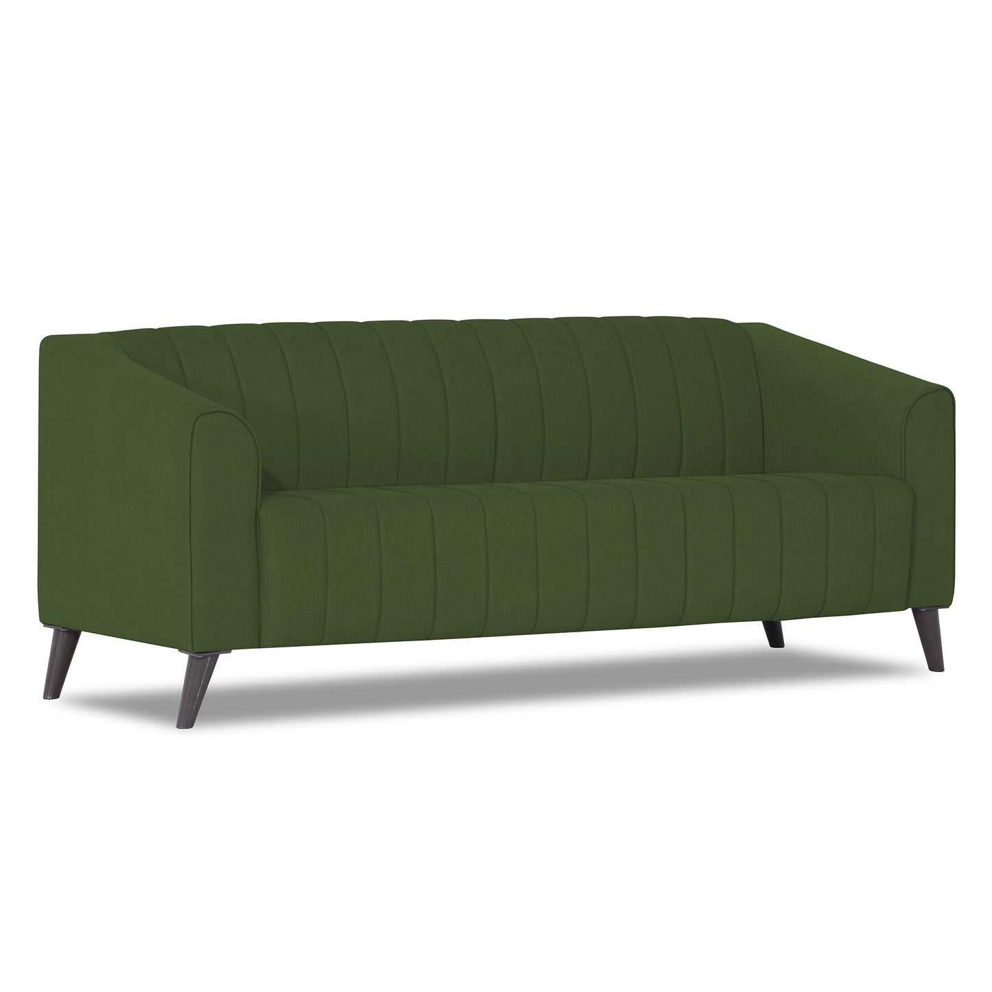 Adorn India Premium Laurel 3 Seater Sofa (Green)