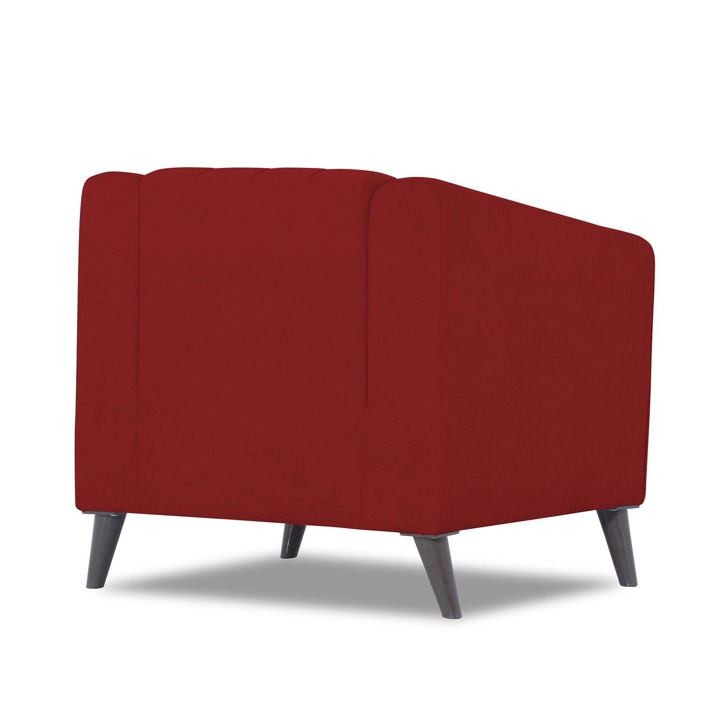 Adorn India Premium Laurel 1 Seater Sofa (Red)
