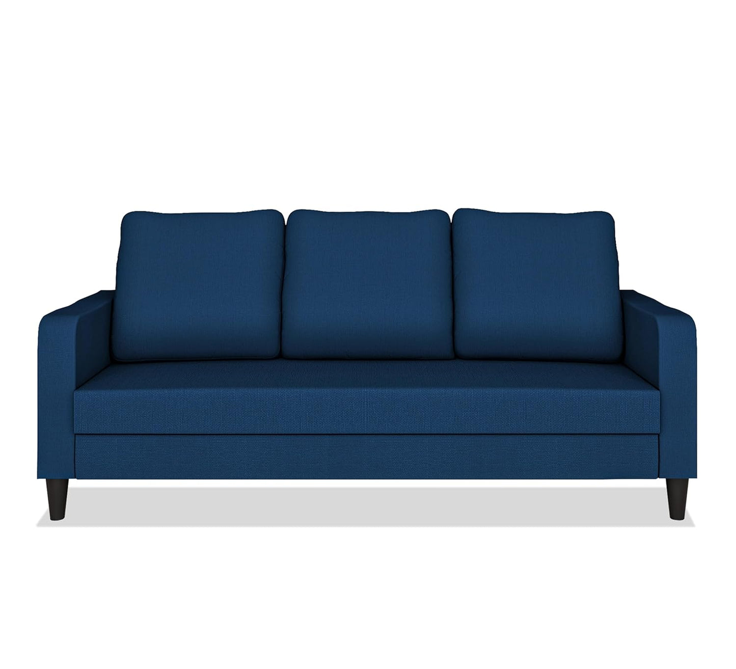 Adorn India Chandler Decent 3 Seater Sofa (Blue) (3 Year Warranty)
