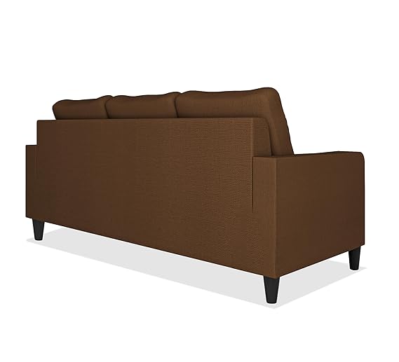 Adorn India Chandler Decent 3 Seater Sofa (Brown) (3 Year Warranty)