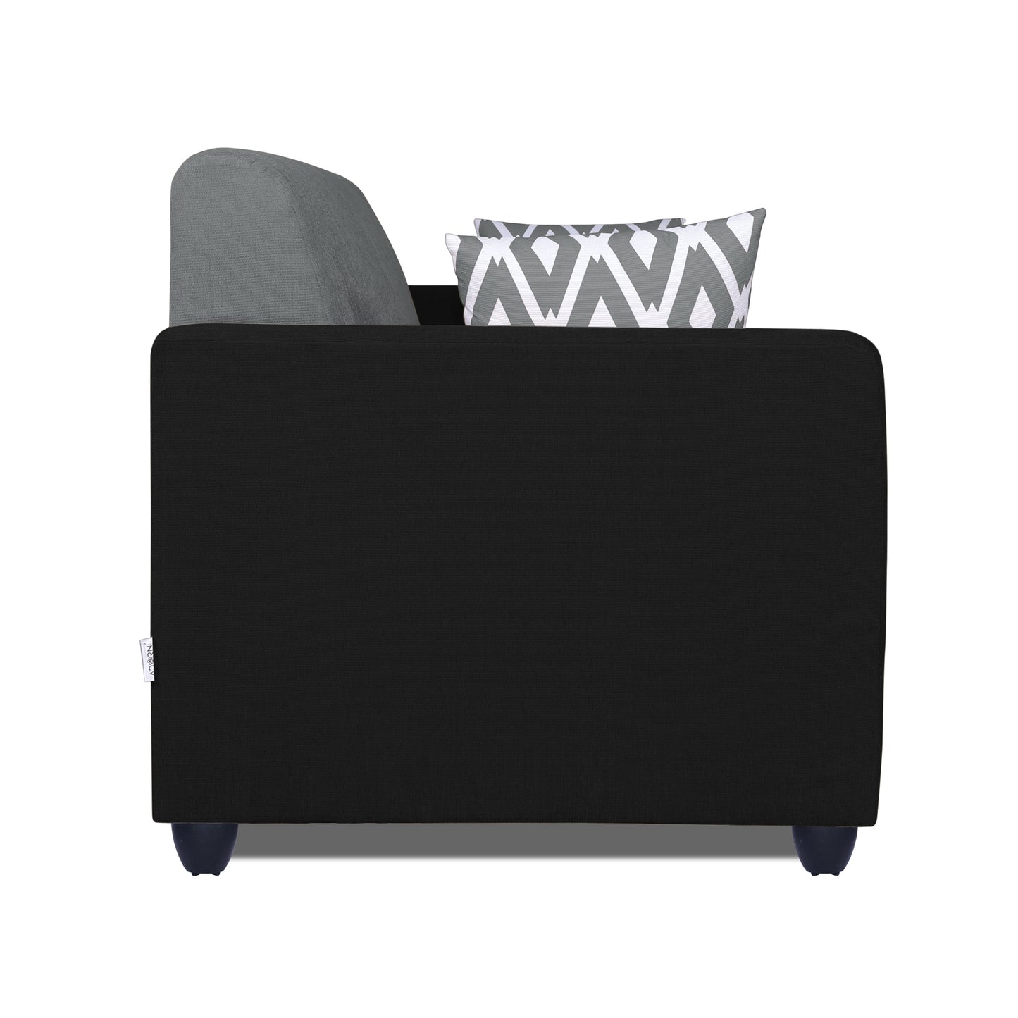 Adorn India Rio Highback 3 Seater Sofa(Black & Grey) (3 Year Warranty)