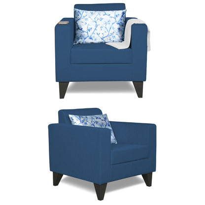 Adorn India Bladen 1 Seater Sofa (Blue)