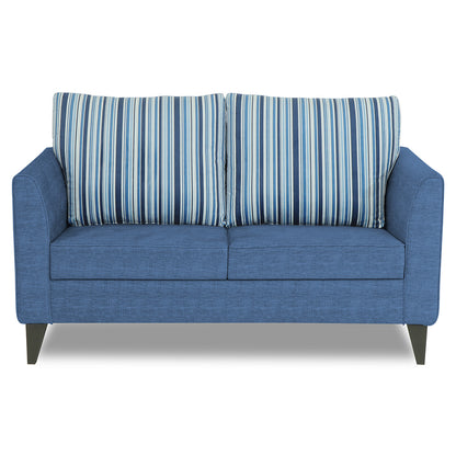 Adorn India Lawson Stripes 2 Seater Sofa (Blue)