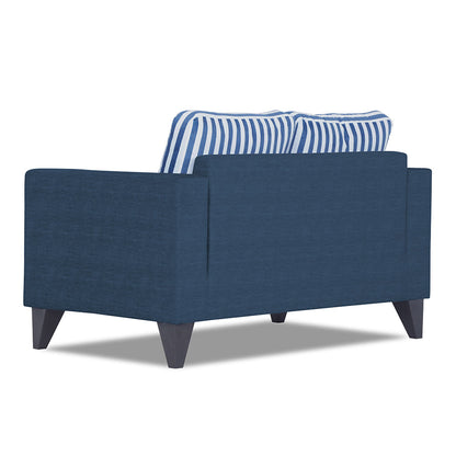 Adorn India Straight Line Plus Stripes 2 Seater Sofa (Blue)
