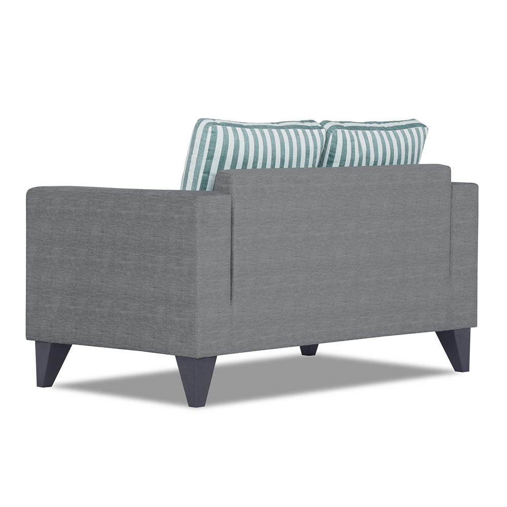 Adorn India Straight Line Plus Stripes 2 Seater Sofa (Grey) (3 Year Warranty)