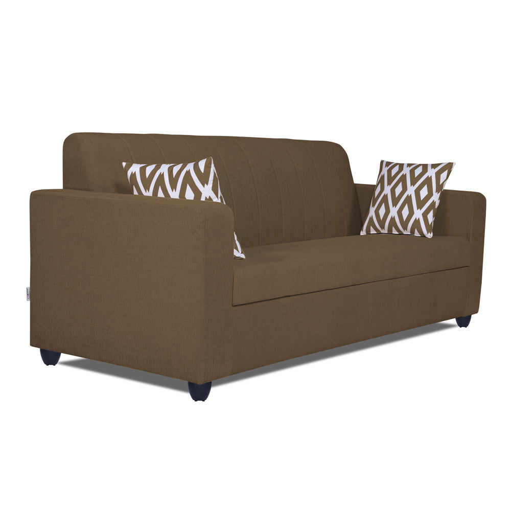Adorn India Rio Highback 3+2 5 Seater Sofa Set (Brown) (3 Year Warranty)