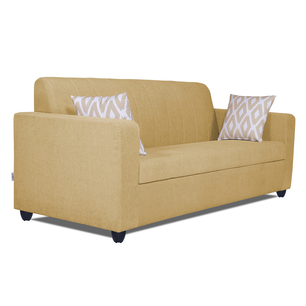 Adorn India Rio Highback 3+2 5 Seater Sofa Set (Beige) (3 Year Warranty)