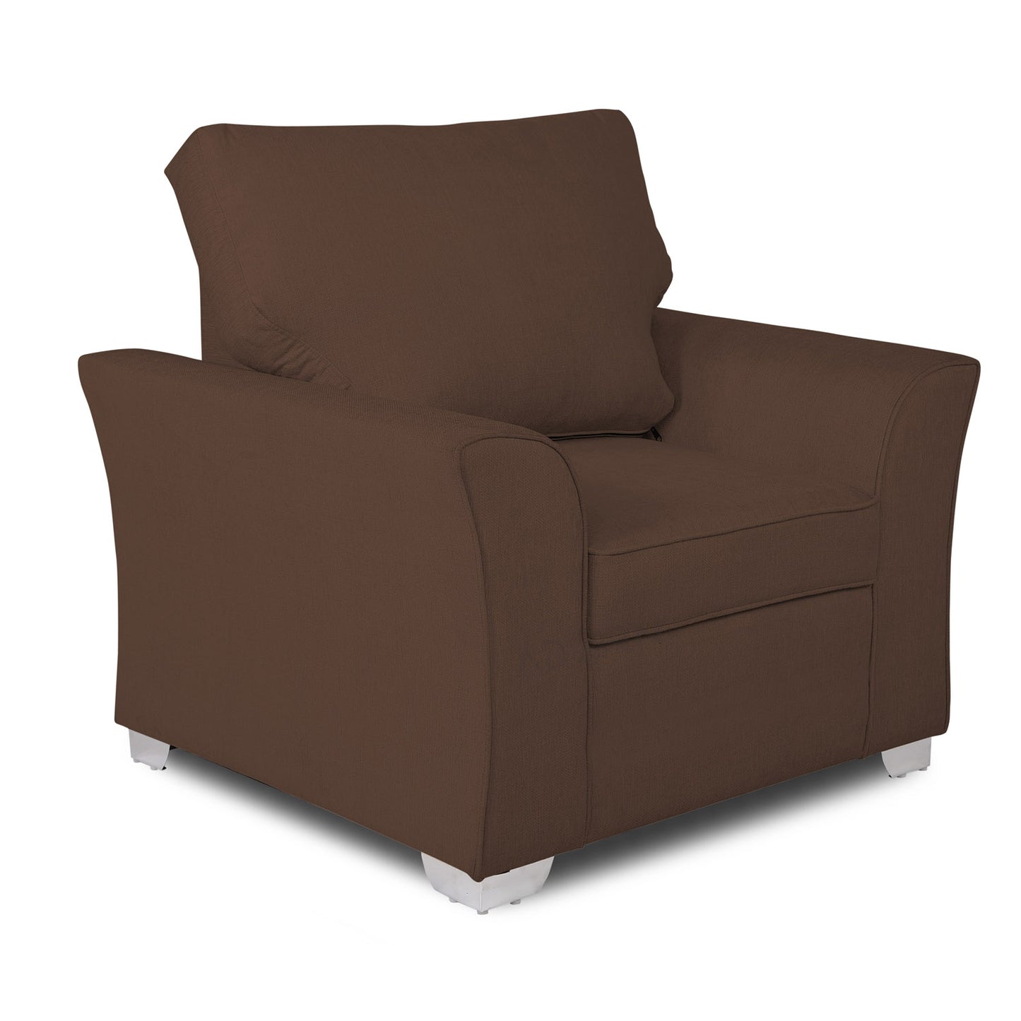 Adorn India Alexia Five Seater Sofa Set 3-1-1 (Brown)