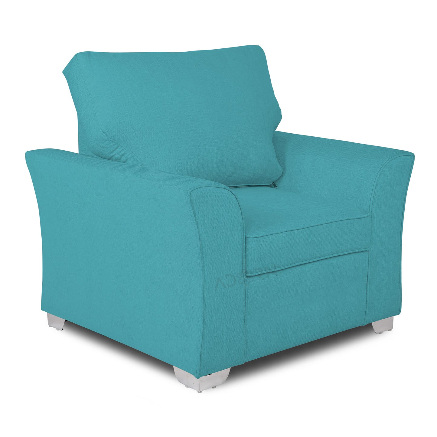Adorn India Alexia 3+1+1 Sofa Set(Aqua Blue)