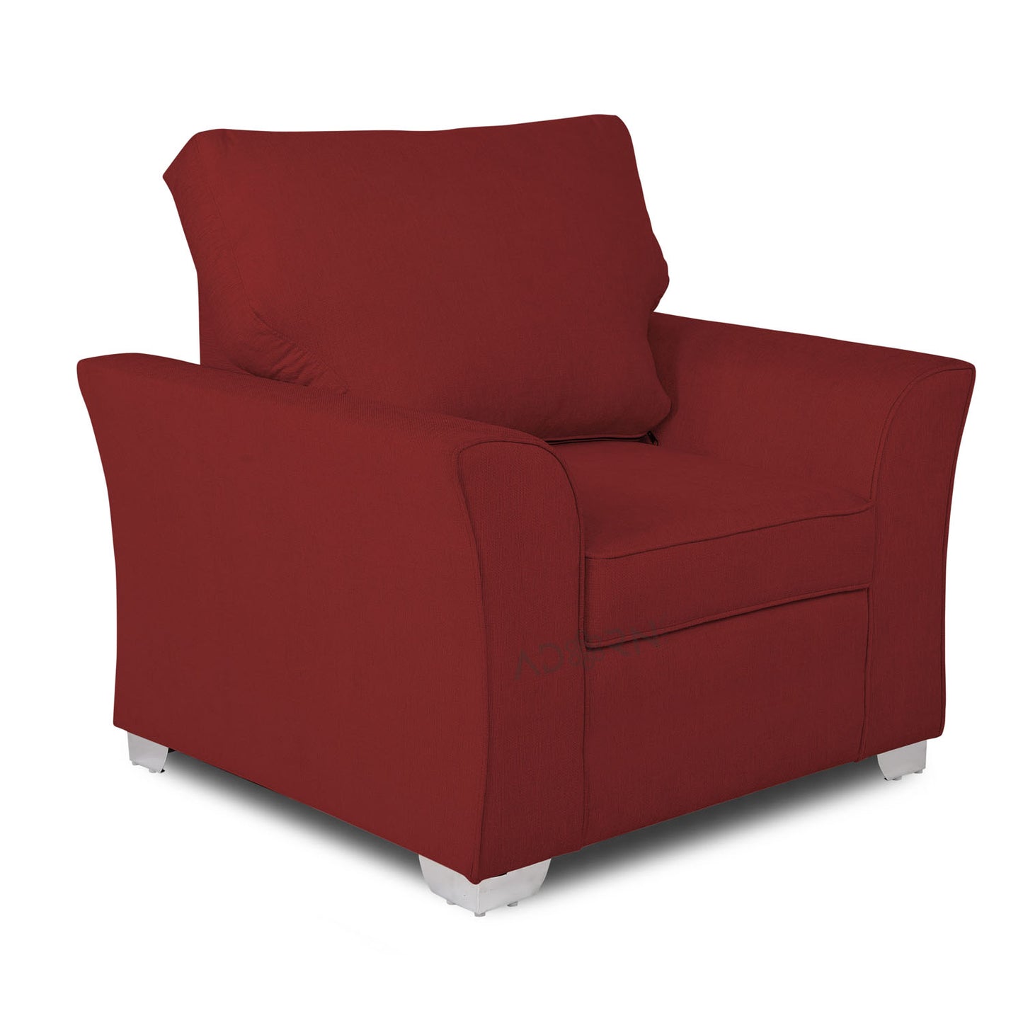 Adorn India Alexia 3+1+1 Sofa Set(Maroon)