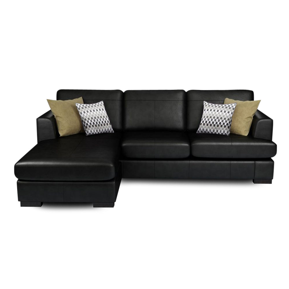 Adorn India Tiverton 6 Seater Corner Sofa Leatherette Left Hand Side