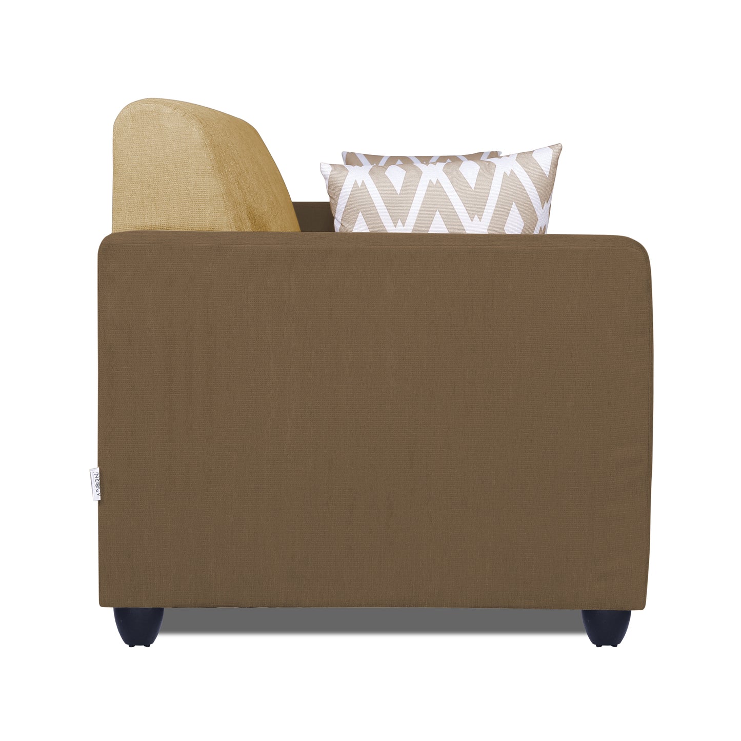 Adorn India Rio Highback 3 Seater Sofa (Brown & Beige) (3 Year Warranty)