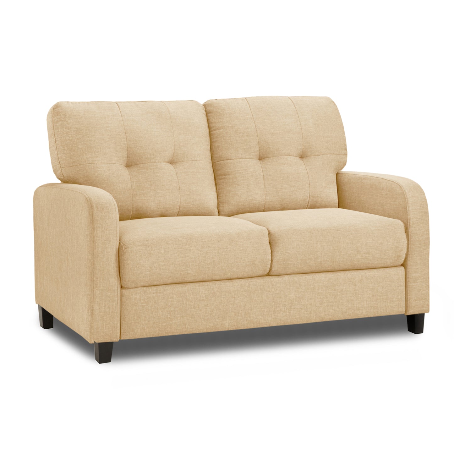 Adorn India Astor 2 Seater Sofa (Beige) (3 Year Warranty)