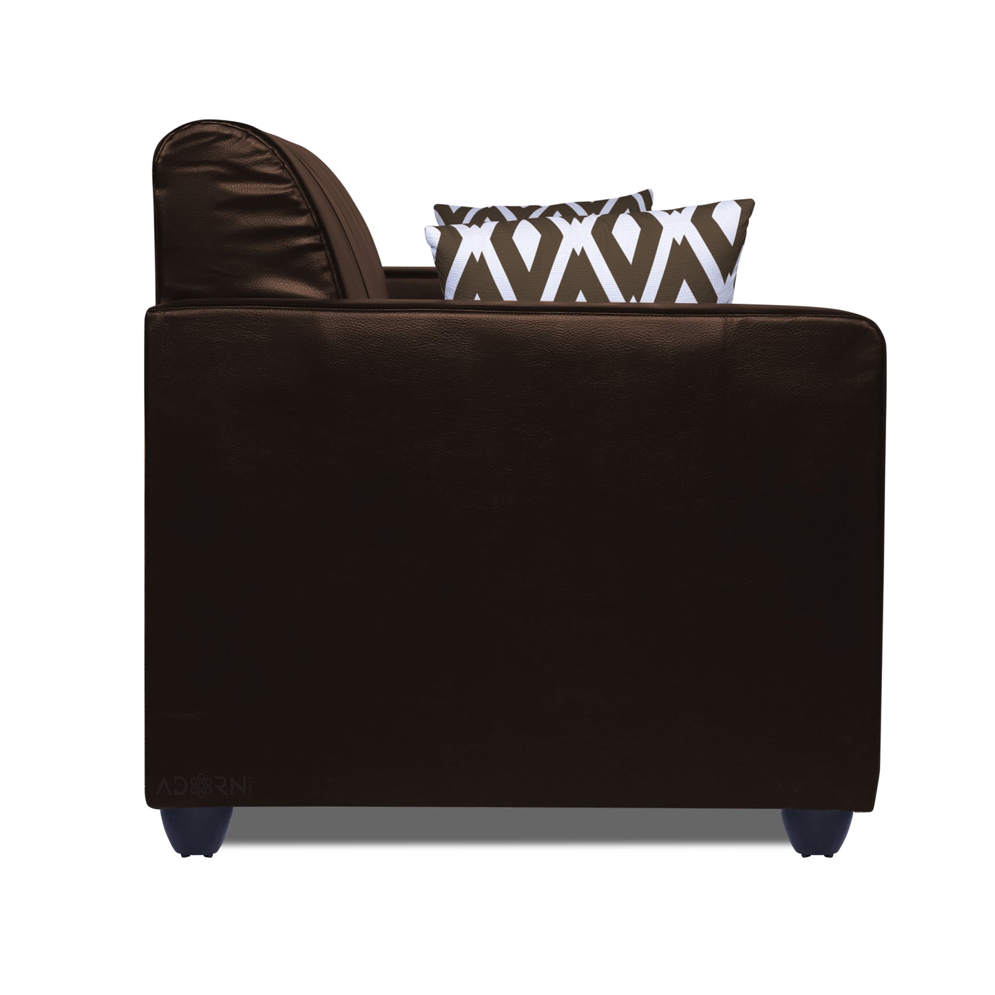 Adorn India Rio Highback Leatherette 5 Seater 3-1-1 Sofa Set (Brown)