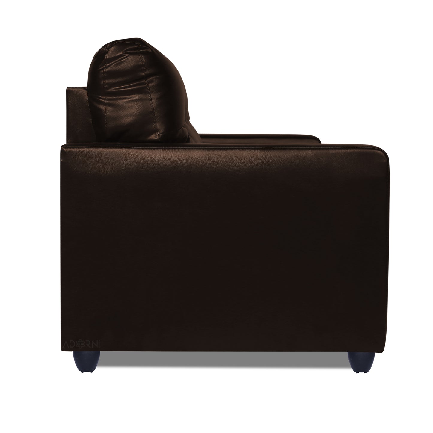 Adorn India Astor Leatherette 3+1+1 5 Seater Sofa Set (Brown) (3 Year Warranty)