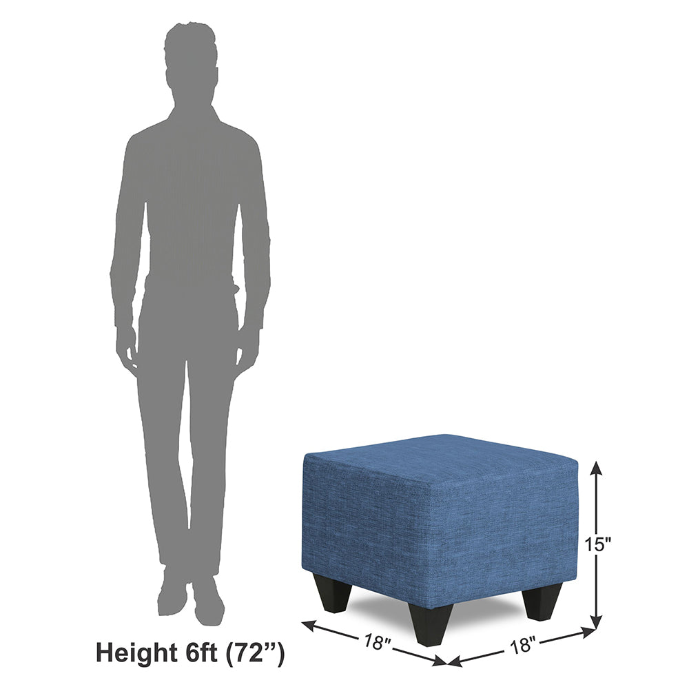 Adorn India Decent 5 Puffy Single Seater (Blue)