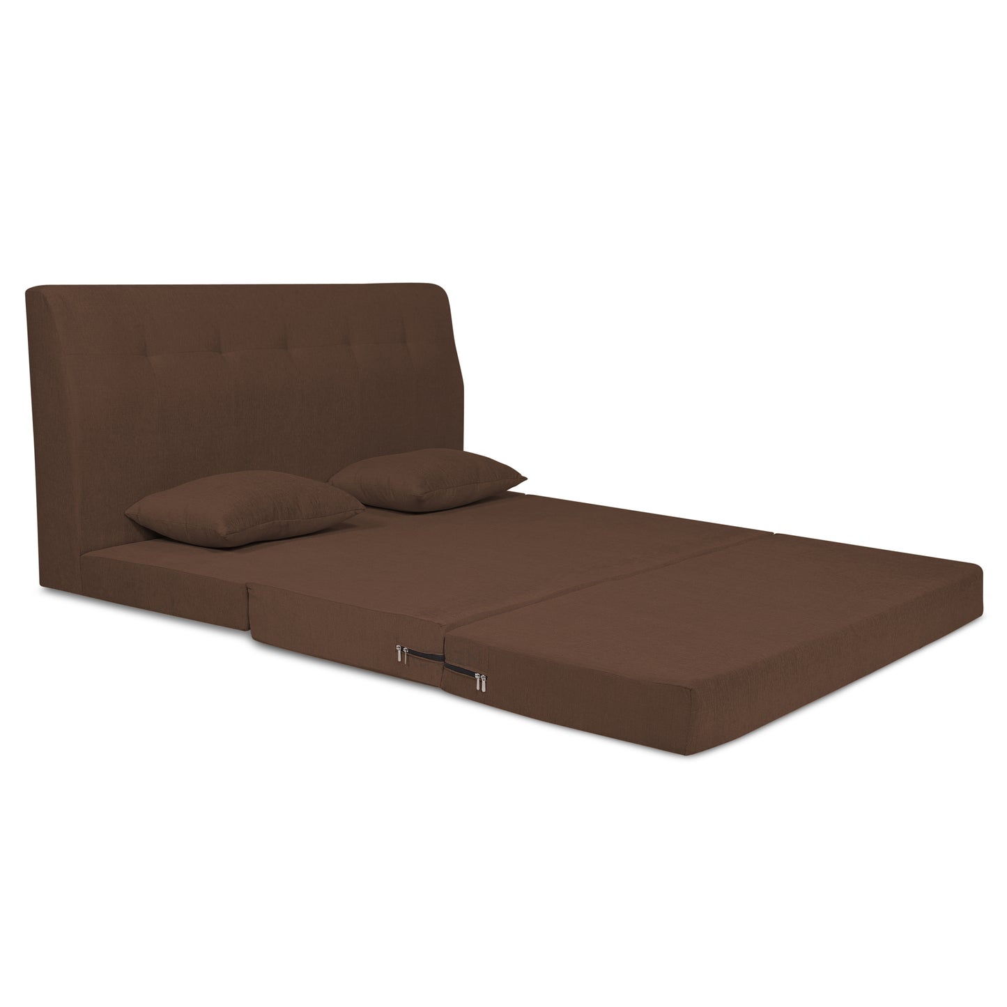 Adorn India Easy Highback Three Seater Sofa Cum Bed Decent 5' x 6' (Brown) (1 Year Warranty)