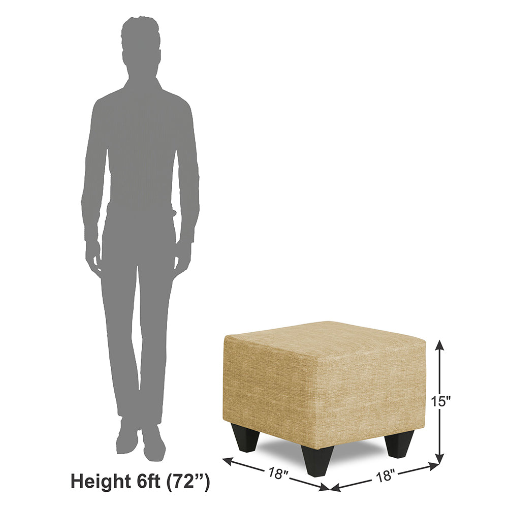 Adorn India Decent 5 Puffy Single Seater (Beige)