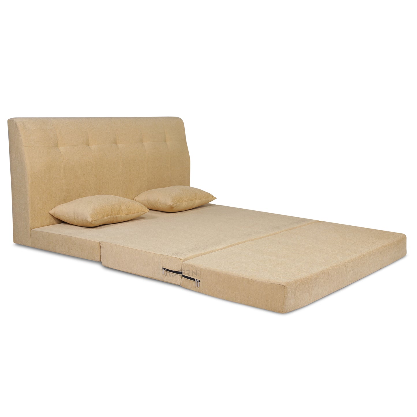 Adorn India Easy Highback Three Seater Sofa Cum Bed Decent 6' x 6' (Beige) (1 Year Warranty)