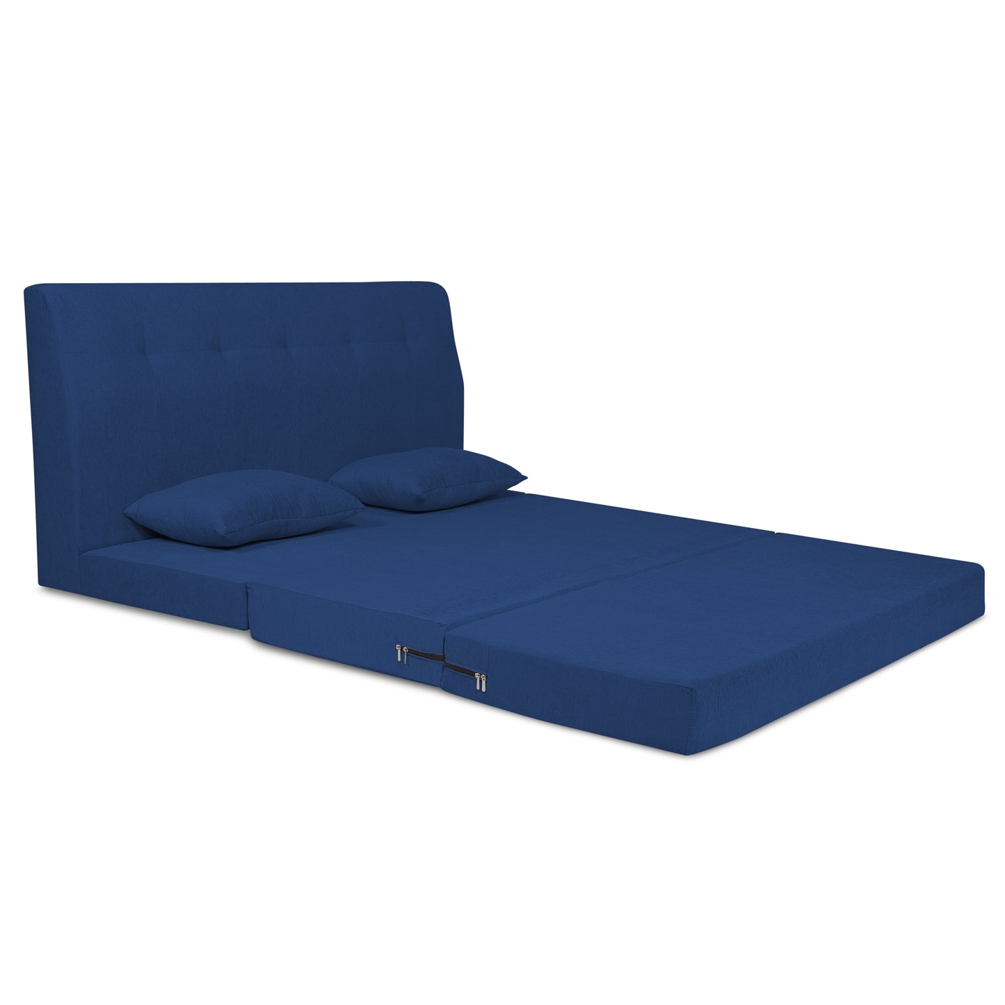Adorn India Easy Highback Three Seater Sofa Cum Bed Decent 5' x 6' (Blue)