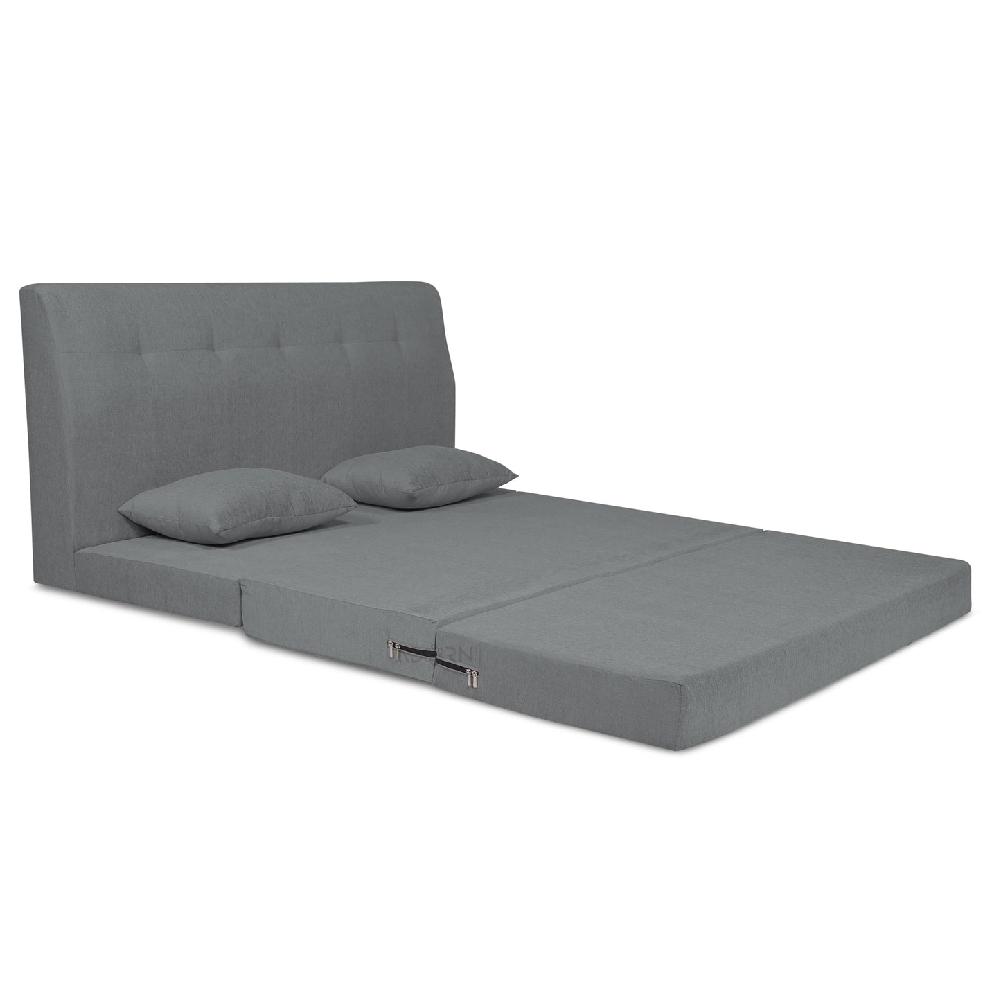 Adorn India Easy Highback Three Seater Sofa Cum Bed Decent 5' x 6' (Grey) (1 Year Warranty)