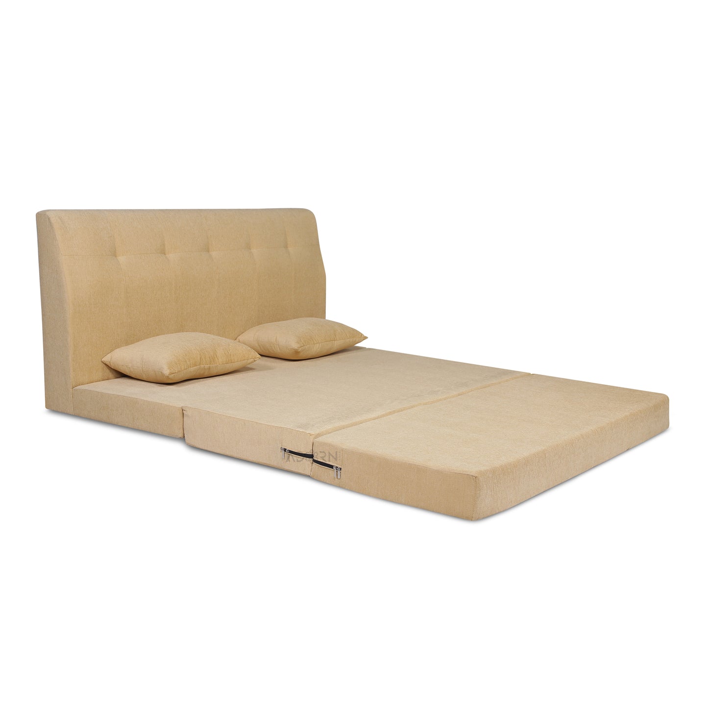 Adorn India Easy Highback Two Seater Sofa Cum Bed Decent 4' x 6' (Beige) (1 Year Warranty)