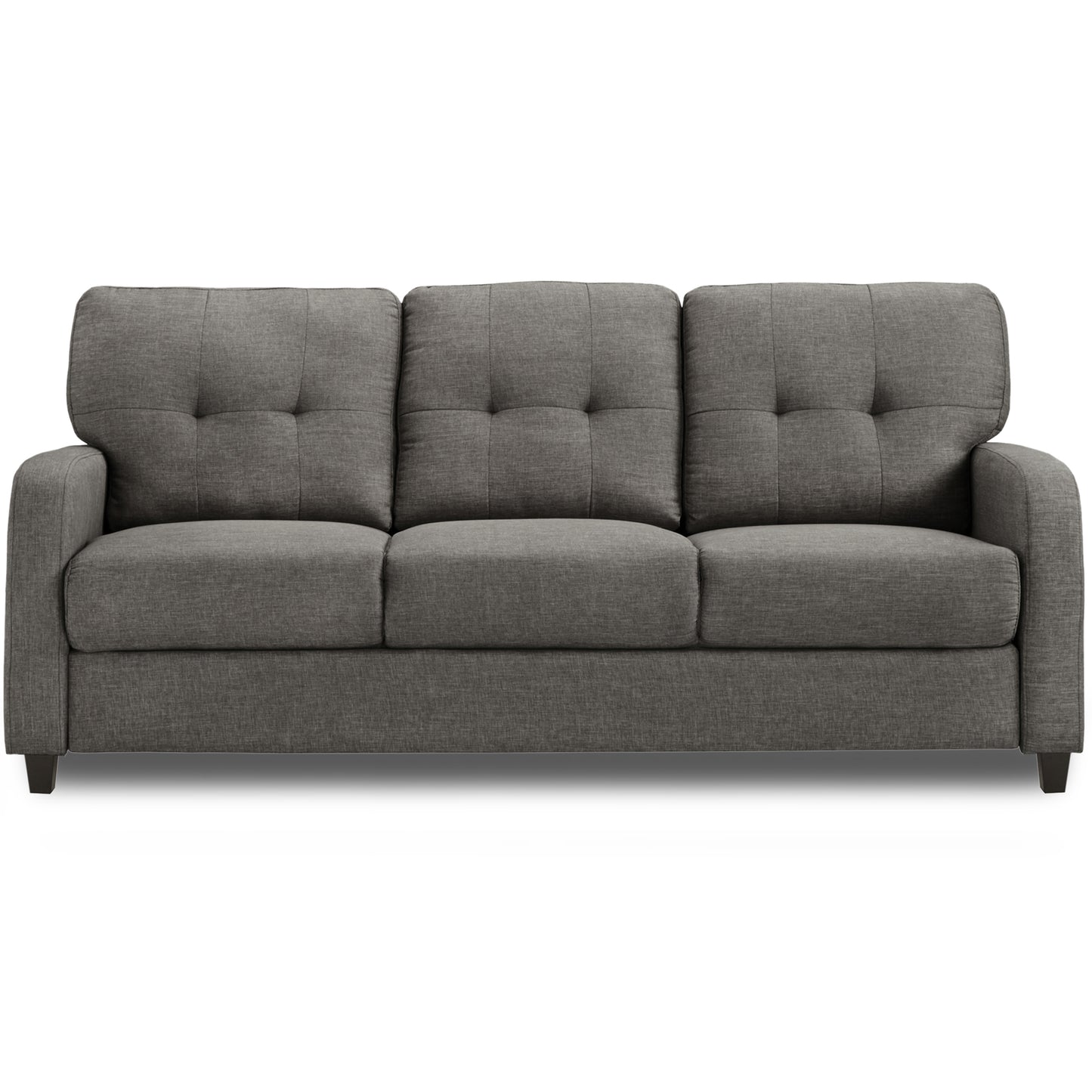 Adorn India foam Astor 3+1+1 5 Seater Sofa Set (Grey)