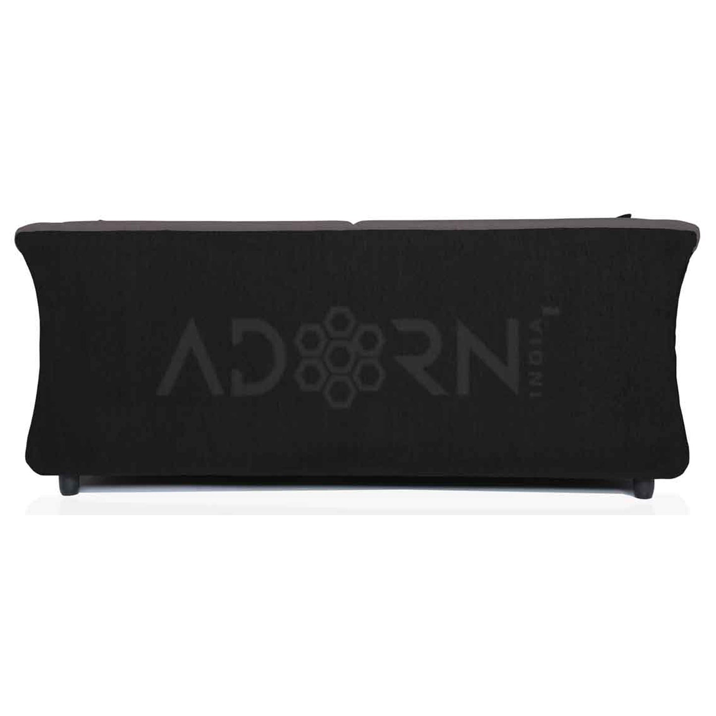 Adorn India Acura 3 Seater Sofa (Grey & Black)
