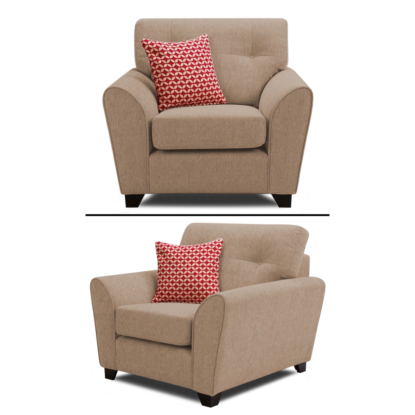 Adorn India Moris 5 Seater 3-1-1 Sofa Set (Beige) (3 Year Warranty)