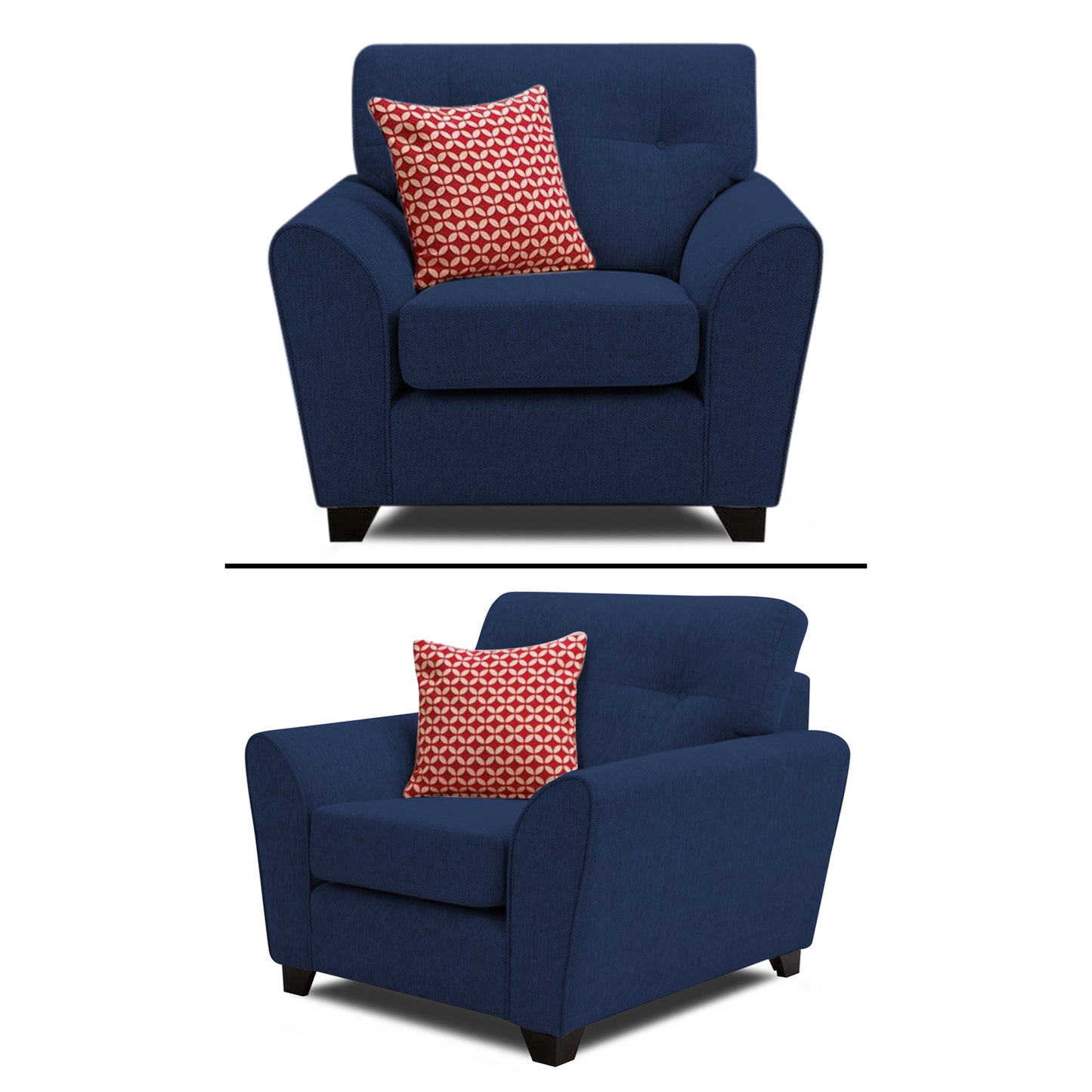 Adorn India Moris 5 Seater 3-1-1 Sofa Set (Blue) (3 Year Warranty)