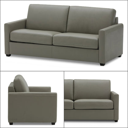 Adorn India Exclusive Flavio Leaterette 3-1-1 Sofa Set (Grey)