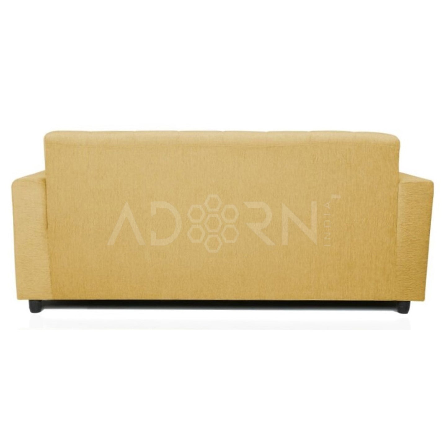 Adorn India Aleena 3 Seater Sofa(Light Yellow)