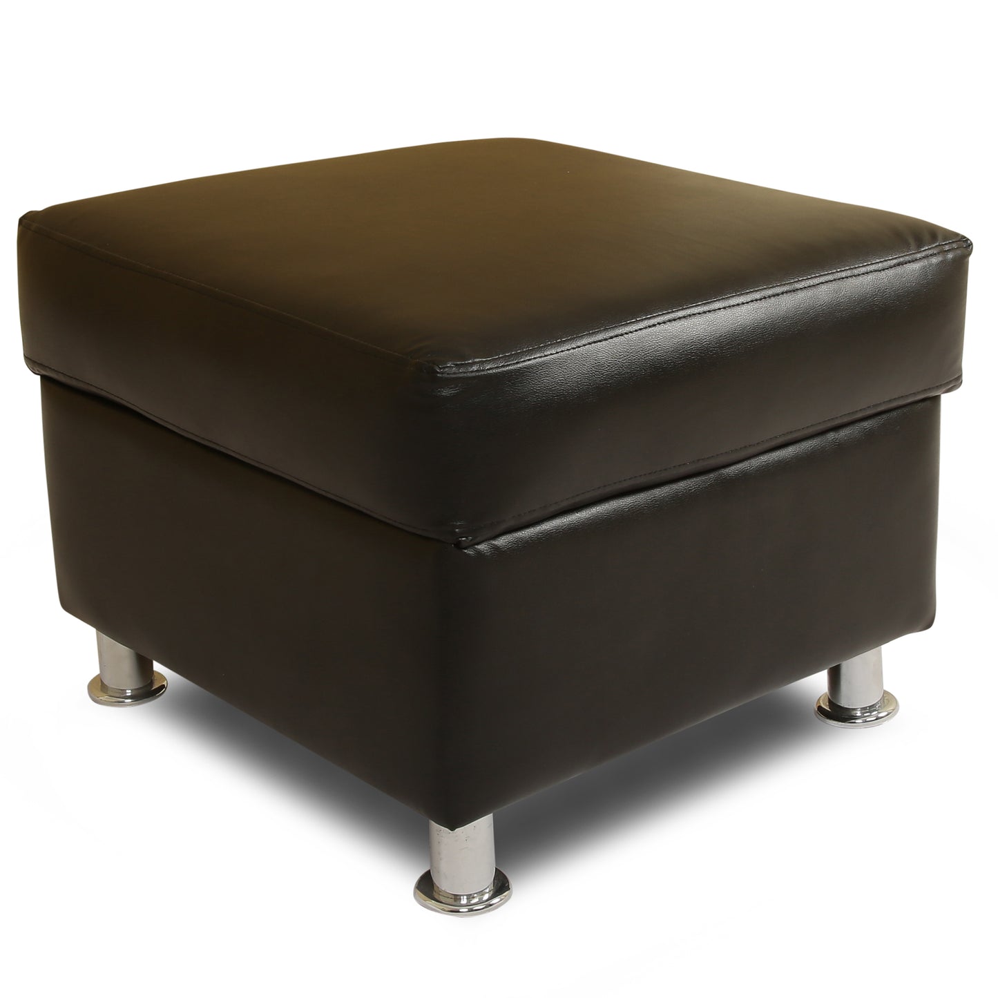 Adorn India Orchid Modular Sofa Set Leatherette (Black)