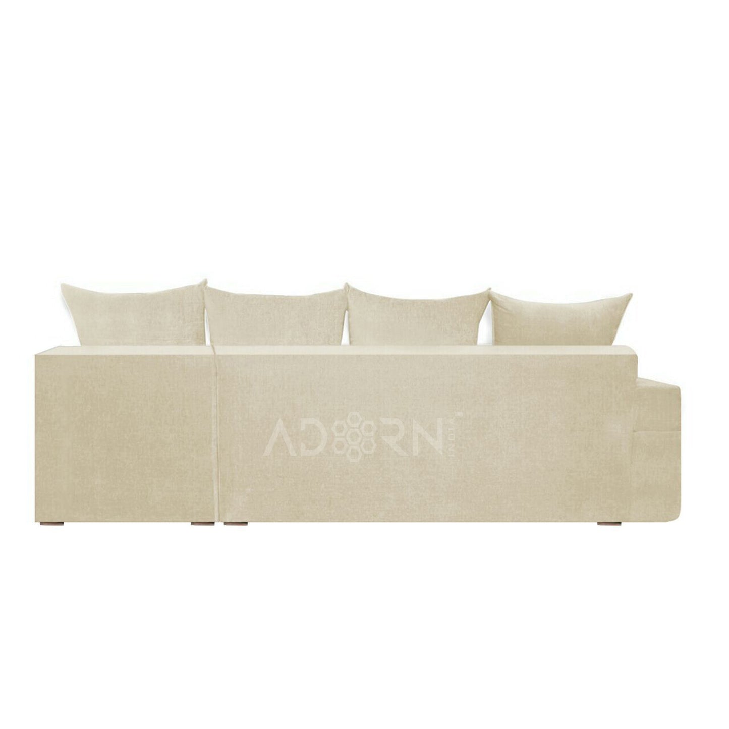 Adorn India Comfort Line L Shape 6 Seater Corner Sofa Cum Bed RHS (Beige)