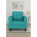 Adorn India Darcy 1 Seater Sofa (Beige) (3 Year Warranty)