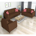 Adorn India Harlem 6 Seater 3+2+1 Fabric Sofa Set (Brown) (3 Year Warranty)