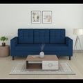 Adorn India Darcy 3 Seater Sofa (Blue) (3 Year Warranty)