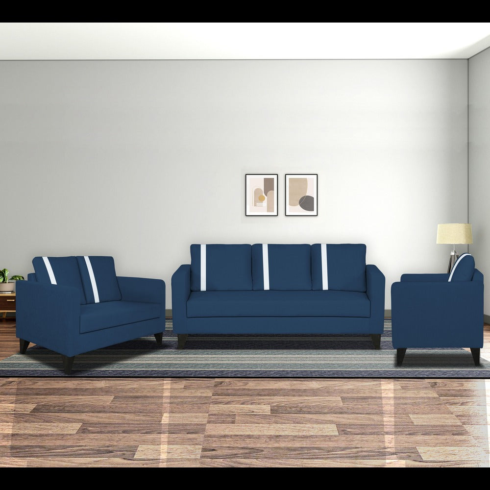 Chandler Plus 3+2+1 6 Seater Sofa Set (Blue)