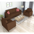 Adorn India Harlem 5 Seater 3-1-1 Sofa Set (Brown) (3 Year Warranty)