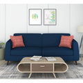 Adorn India Harlem 3 Seater Sofa (Blue) (3 Year Warranty)