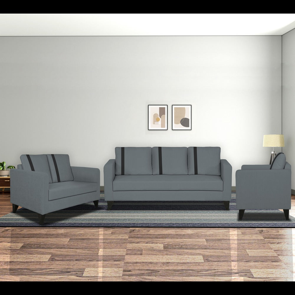 Chandler Plus 3+2+1 6 Seater Sofa Set (Grey)