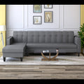 Rio Elegant L Shape 6 Seater Sofa Set (Lhs) (Grey)