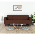 Adorn India Rio Elegant 3 Seater Sofa (Brown) (3 Year Warranty)