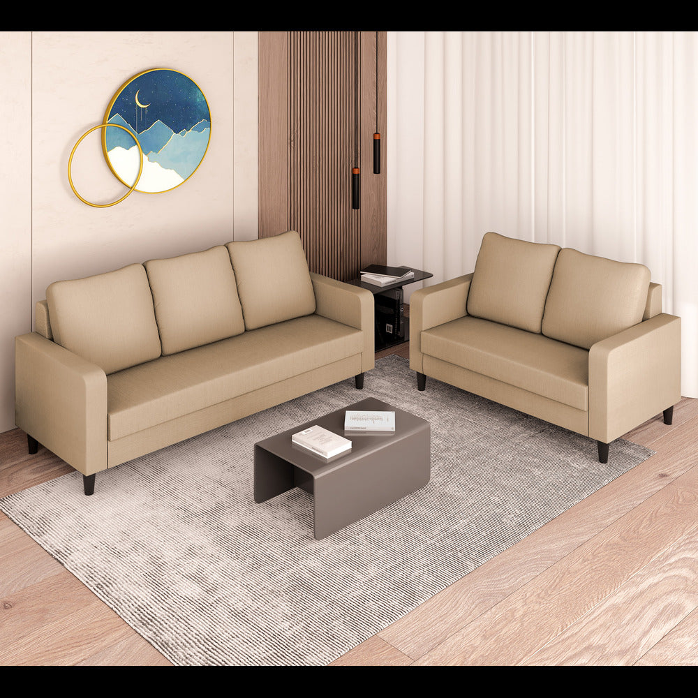 Chandler Decent 3+2 5 Seater Sofa Set (Beige)