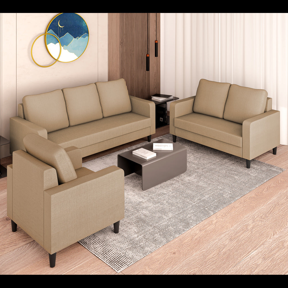 Chandler Decent 3+2+1 6 Seater Sofa Set (Beige)