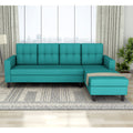 Darcy L Shape 6 Seater Sofa Set (RHS) (Aqua Blue)